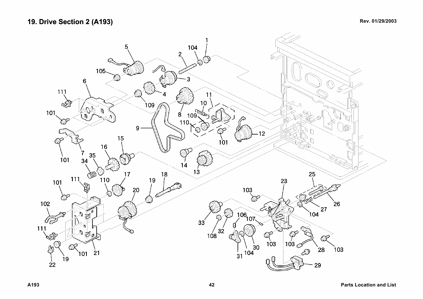 RICOH Aficio 200 250 A193 A224 Parts Catalog-4